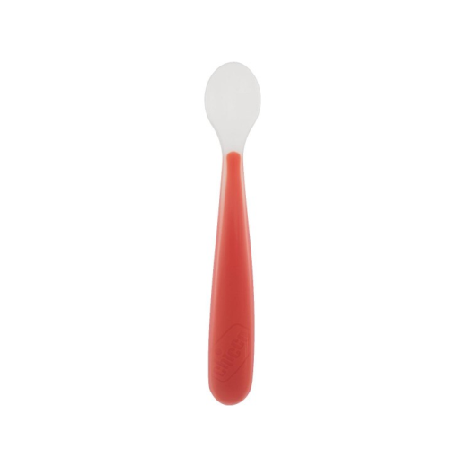 Chicco Colher de Silicone Macia Acessórios Vermelha 1unid