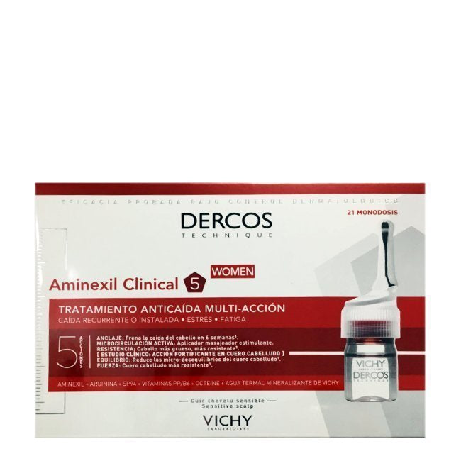 Dercos Aminexil Clinical 5 Mujeres 21x6 ml Ampollas Femeninas