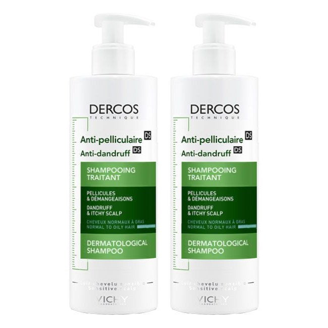 Dercos Duo Shampoo Anticaspa Cabelos Oleosos 2x390ml