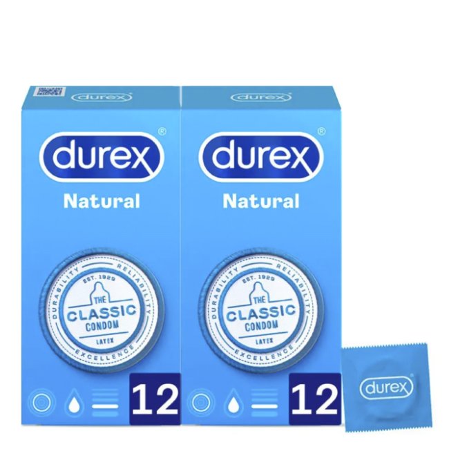 Durex Natural Plus Duo Preservativos 2x12
