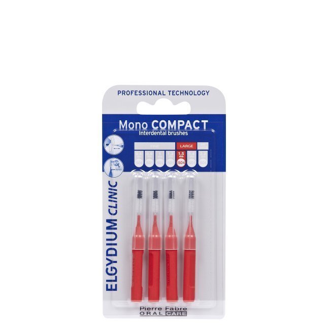 Elgydium Clinic Escovilhões Mono Compact Vermelho 4unid