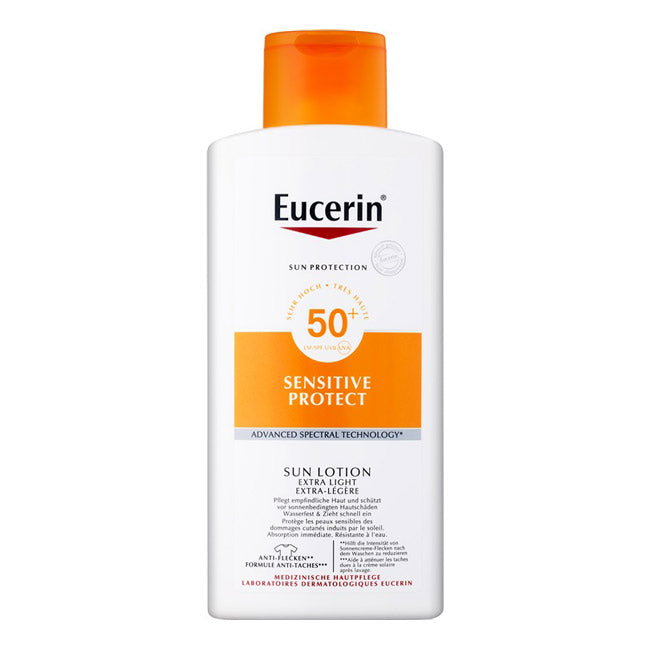 Eucerin Sun Sensitive Protect Loción solar extra ligera FPS 50+ 400 ml