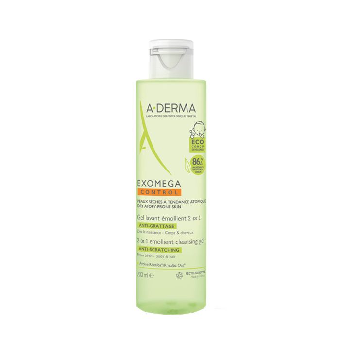 A-Derma Exomega Gel de Limpeza Cabelo e Corpo 200ml