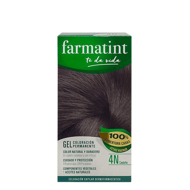 Farmatint Gel Color Coloração Permanente Cor 4N Castanho