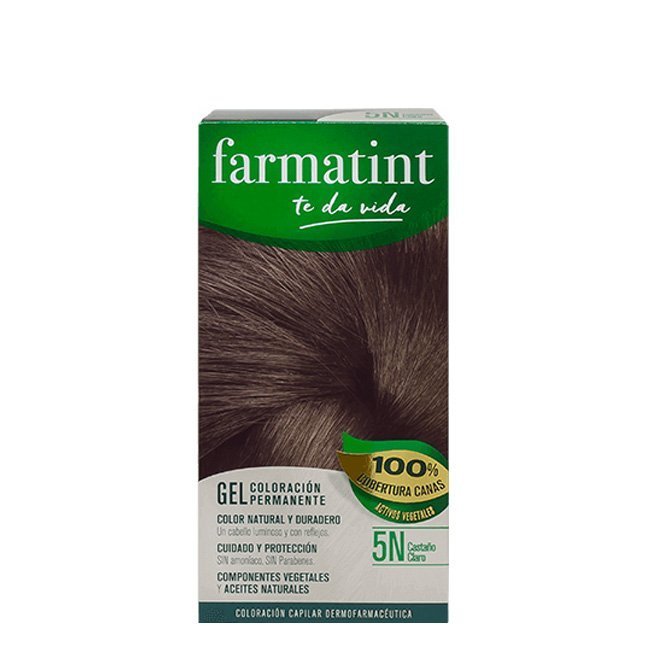 Farmatint Gel Color Coloração Permanente Cor 5N Castanho Claro