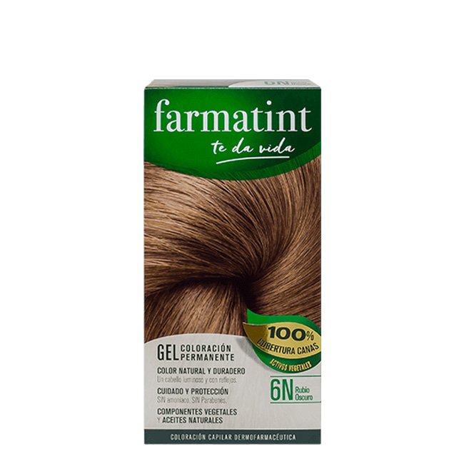 Farmatint Gel Color Coloração Permanente Cor 6N Louro Escuro