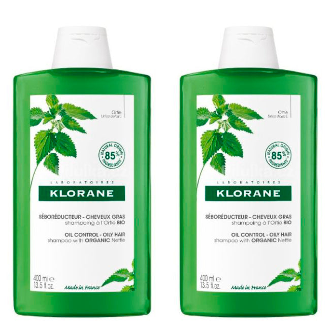 Klorane Nettle Oil Control Shampoo Set 2x400ml