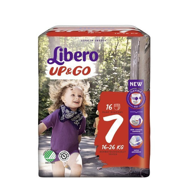 Libero Up & Go Fraldas Tamanho 7 16-26Kg 16un.