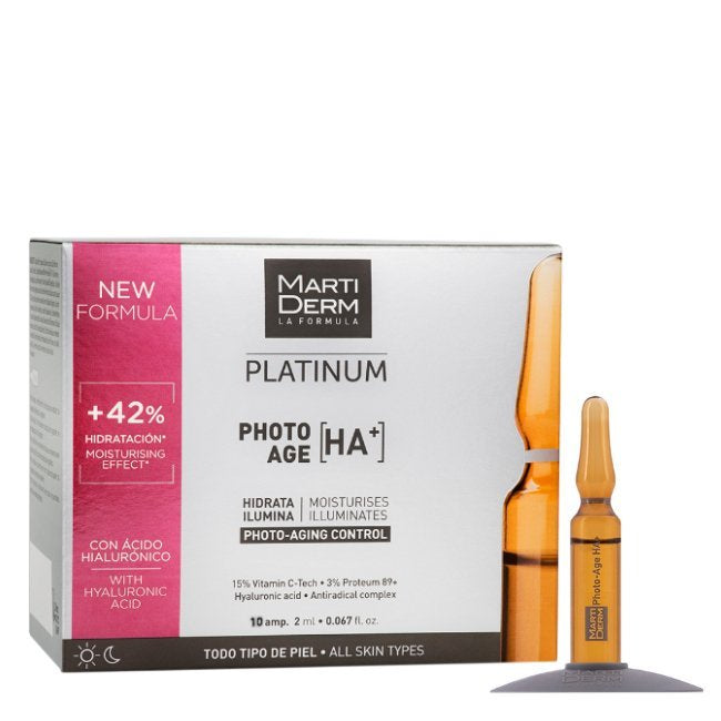 Martiderm Platinum Photo-Age HA+ Ampolas Antienvelhecimento 10unid