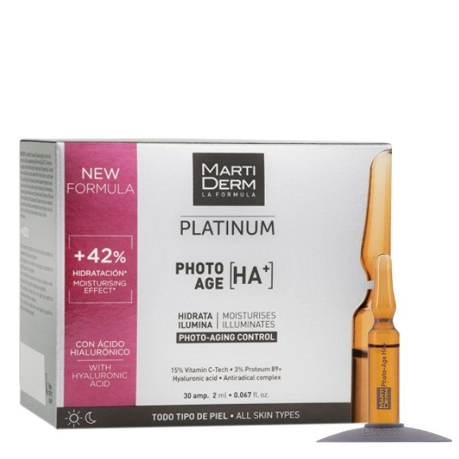 Martiderm Platinum Photo-Age HA+ Ampolas Antienvelhecimento 30unid