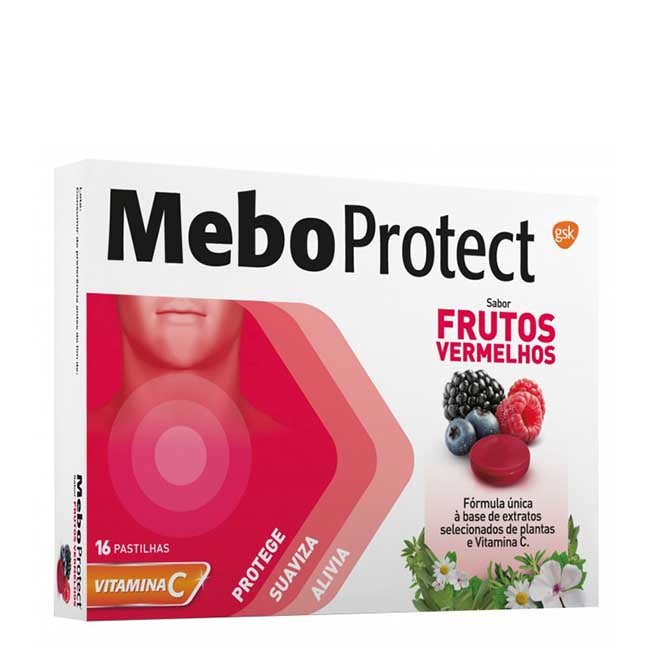 Meboprotect Frutos Vermelhos Pastilhas Garganta 16unid