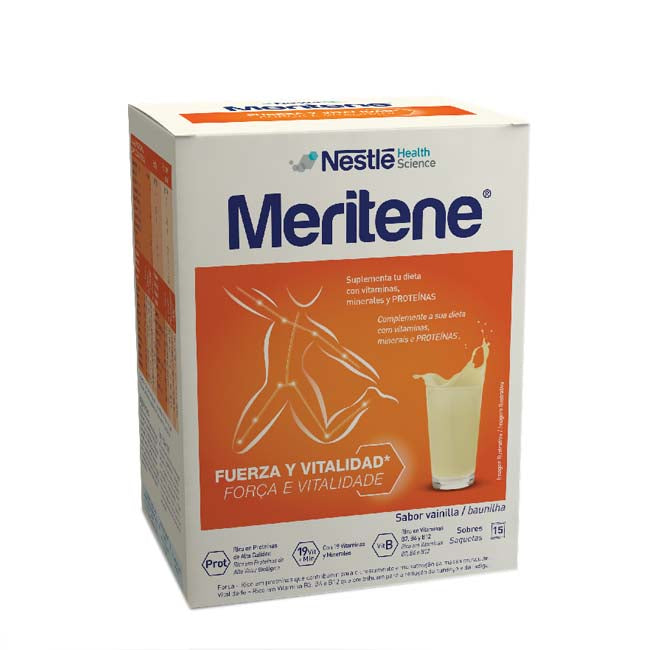 Meritene Baunilha Suplemento Bebida Solúvel em Pó 15unid
