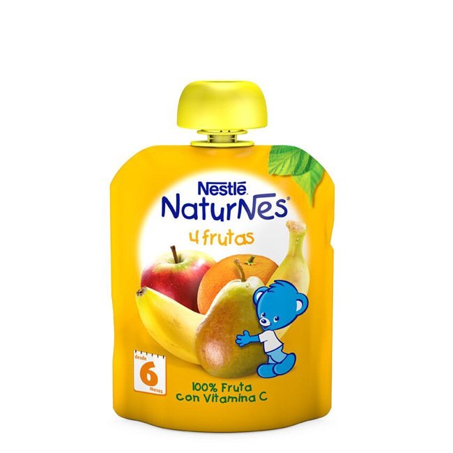 Nestlé Naturnes Pacotinho Fruta com 4 Frutas 6m+ 90g