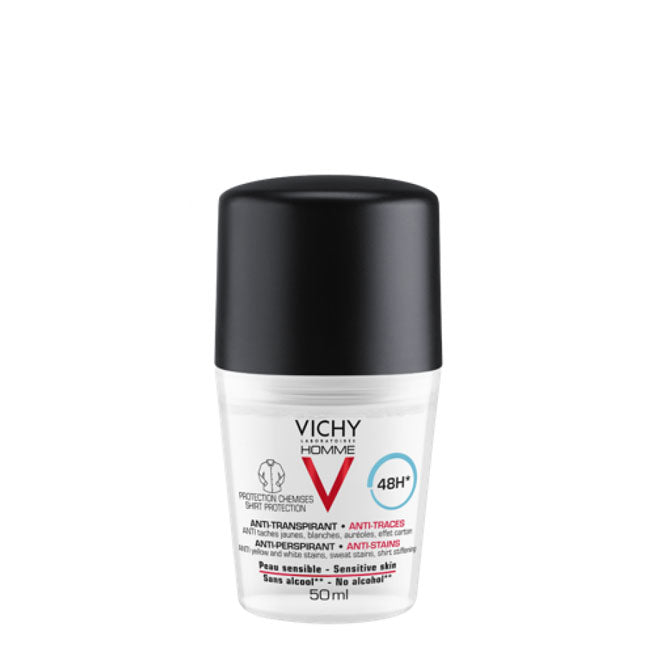Vichy Homme Desodorizante Roll-On 48h Antimanchas 50ml